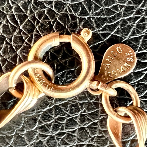 AMCO 1/20 14k Gold Filled Bracelet Vintage Faux Pearls - Picture 8 of 10